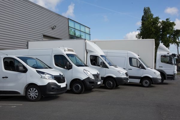 White commercial trucks White commercial trucks
